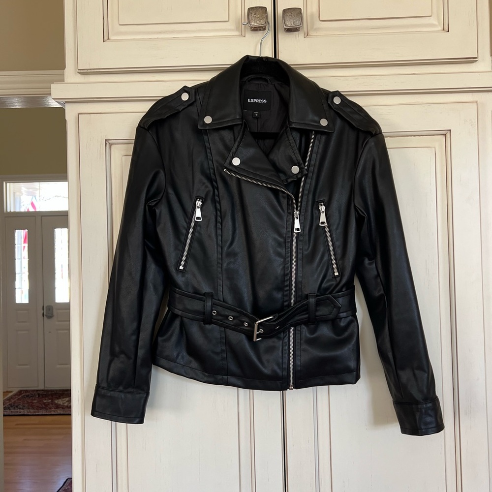 Express Black Faux Leather Jacket
